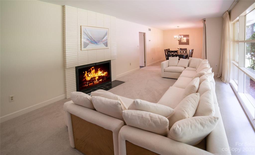 Woodburning fireplace