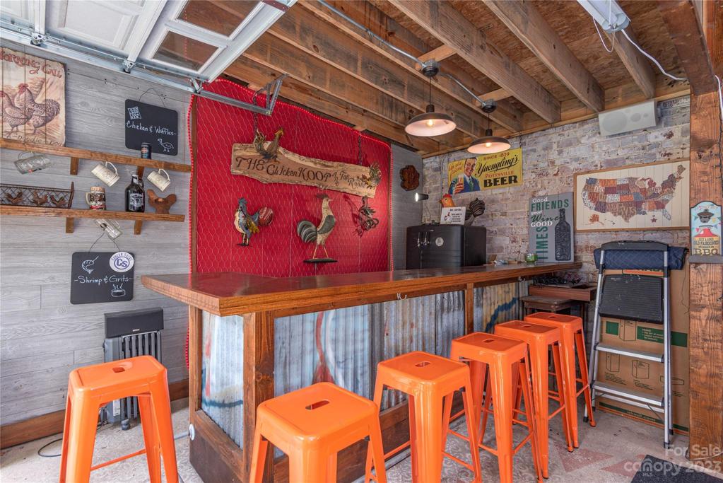 Bar area with kegerator