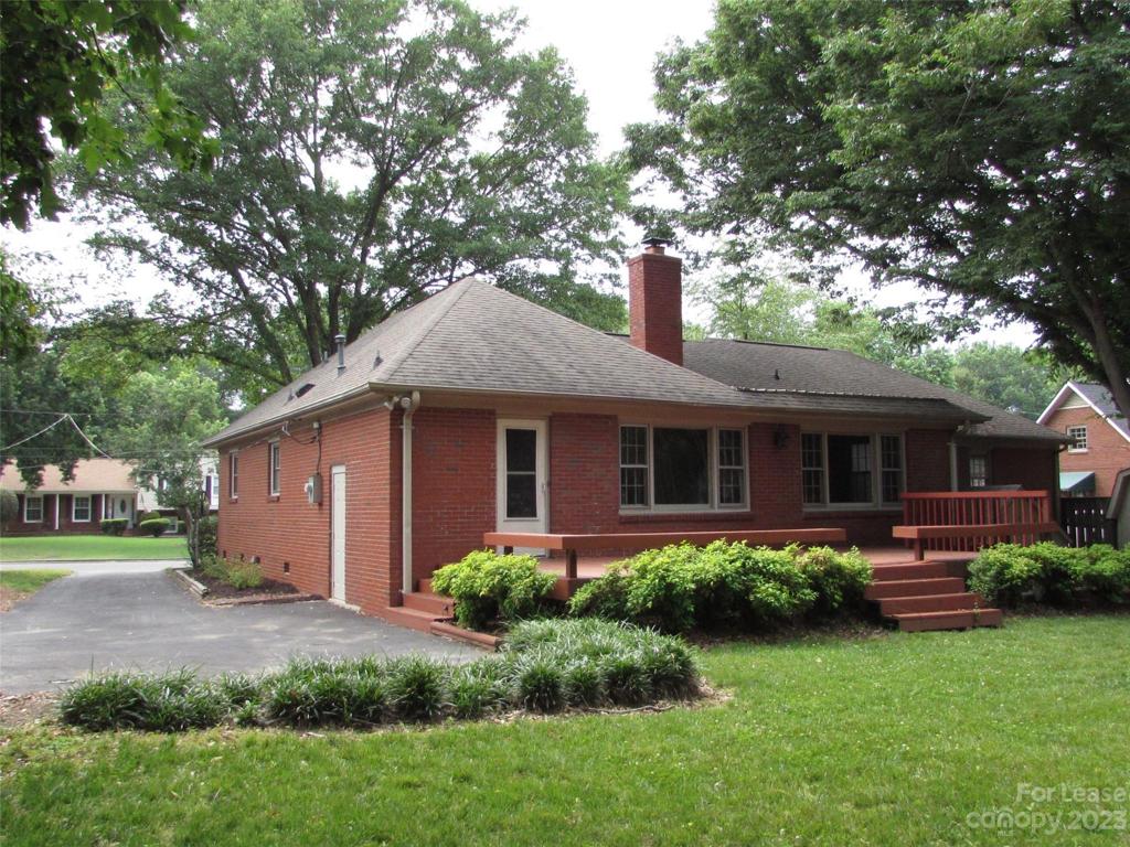 Side of house and back deck