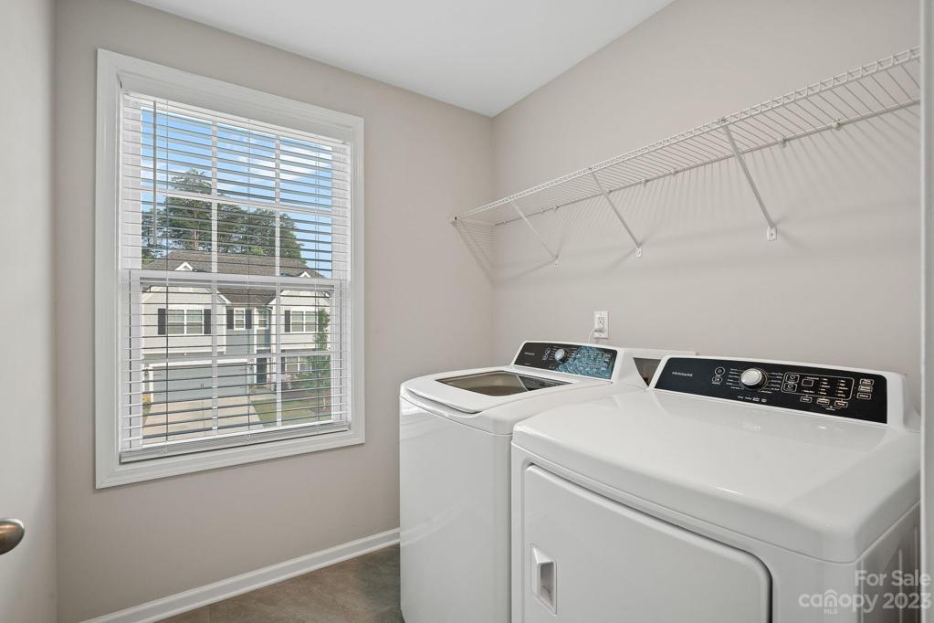 Upper laundry convenient to bedrooms.