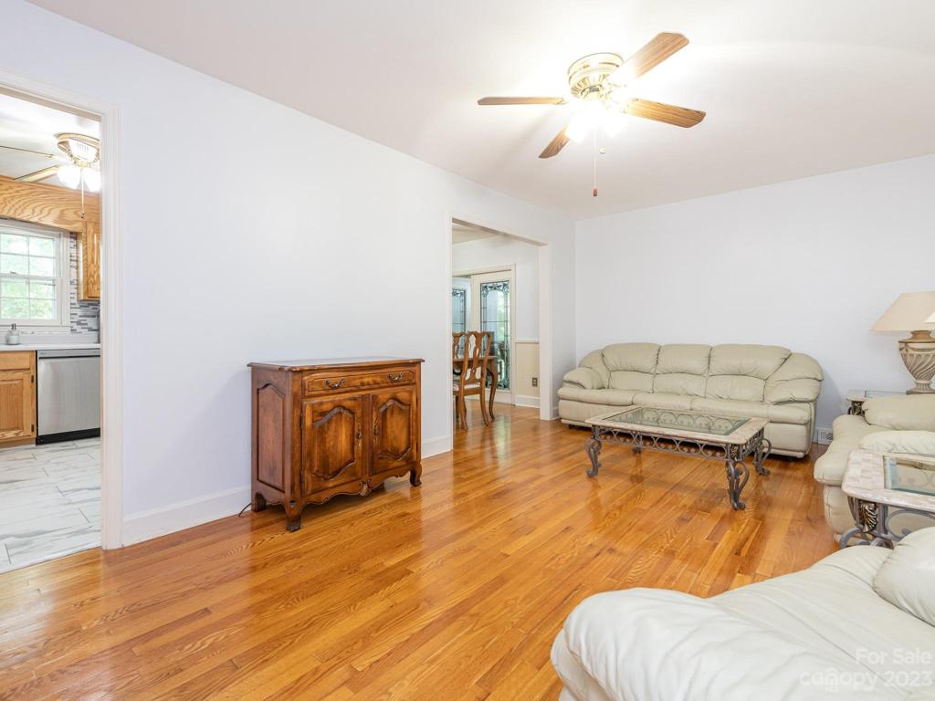 Formal Living room into kitchen