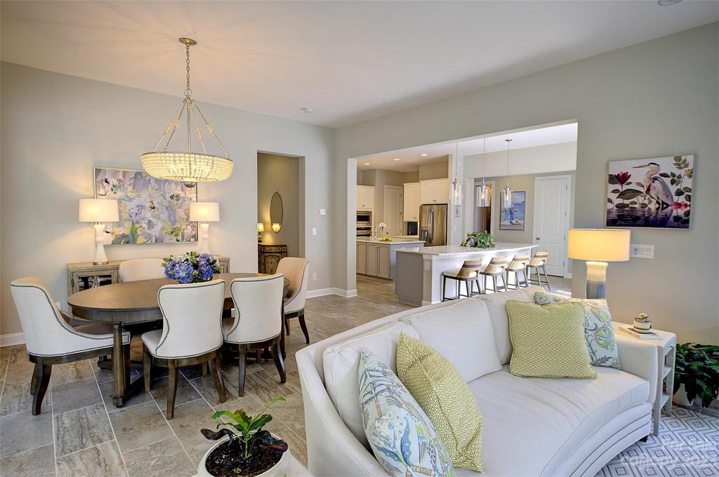 Living Room, Dining Room and Entrance to Kitchen