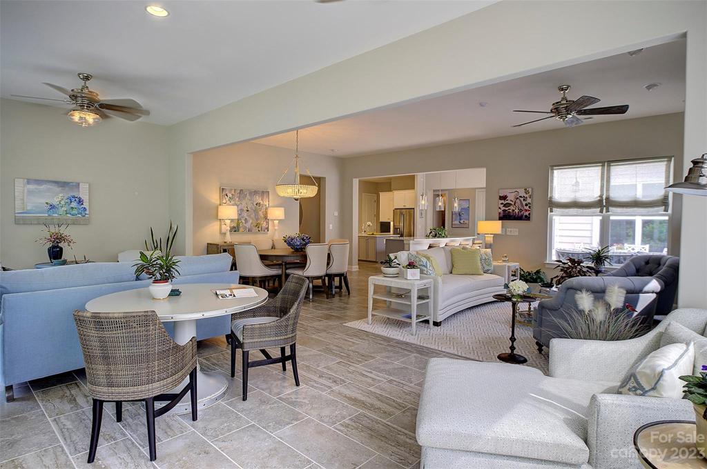 Looking from Sunroom toward Living Room and Kitchen