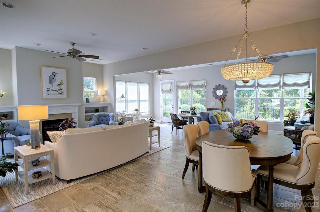 Living Room, Dining Room & Sunroom