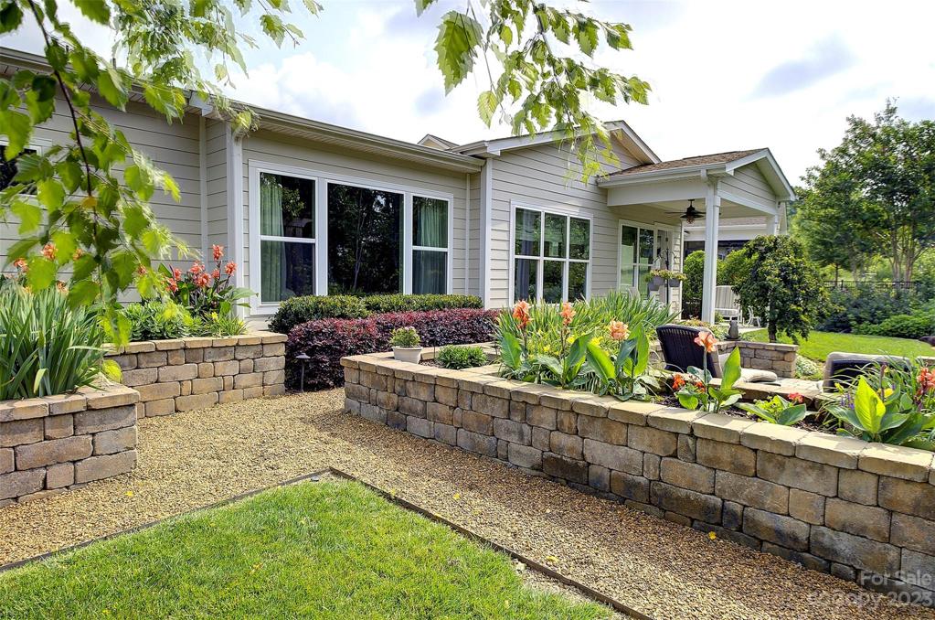 Backyard Hardscape Planters