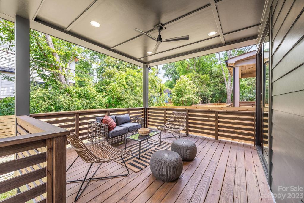 Covered back porch.