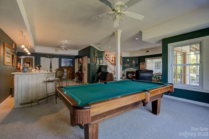 Pool Table and Bar Area in Basement
