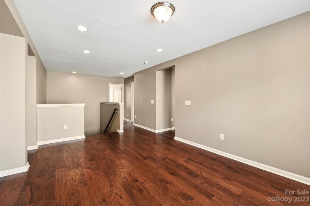 Upstairs Loft with distressed Hard Wood Floors