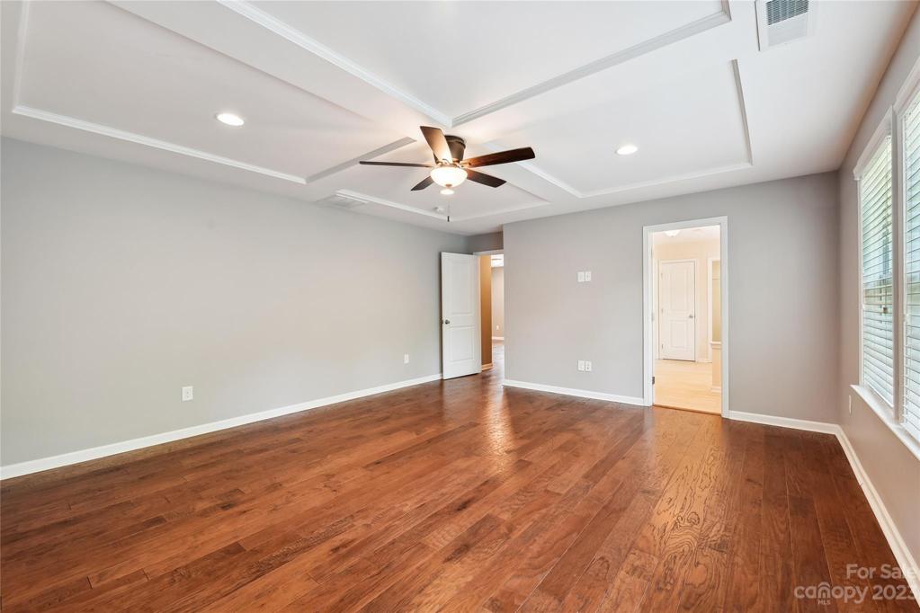 Primary Bedroom with Coffered Ceiling