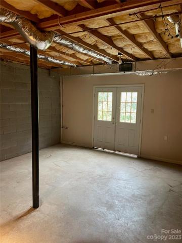 French doors leading outside basement