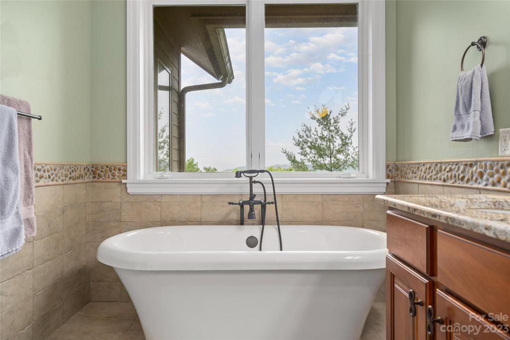 Soak and enjoy view in primary bath
