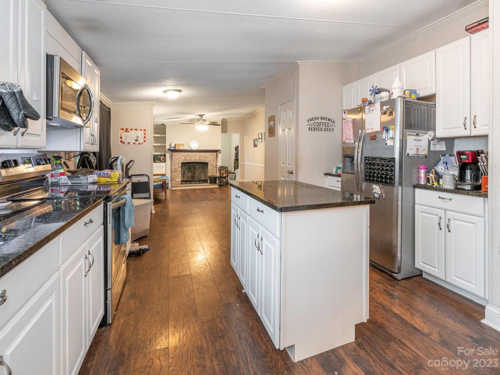 Kitchen into family room