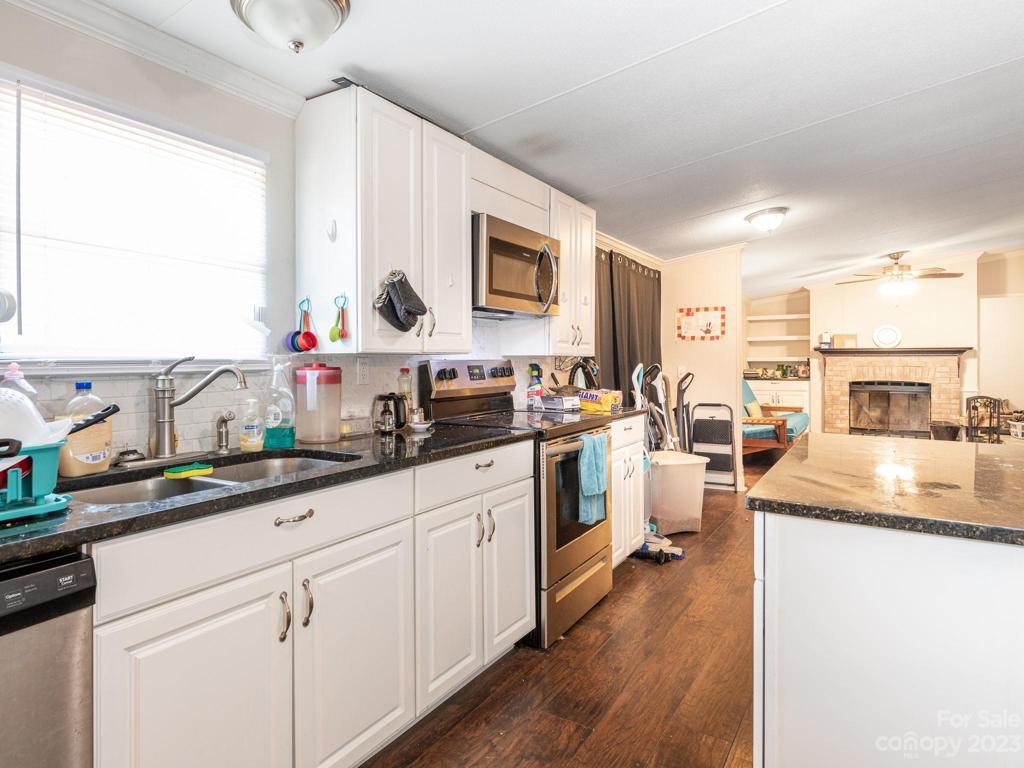 Kitchen into family room