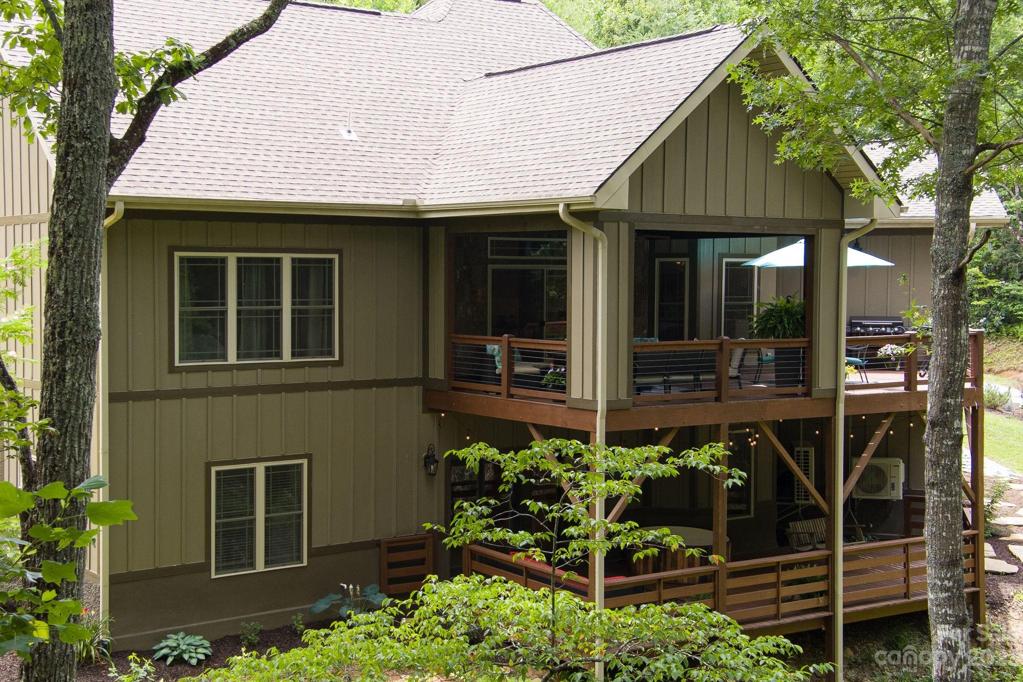 Upper and lower covered decks