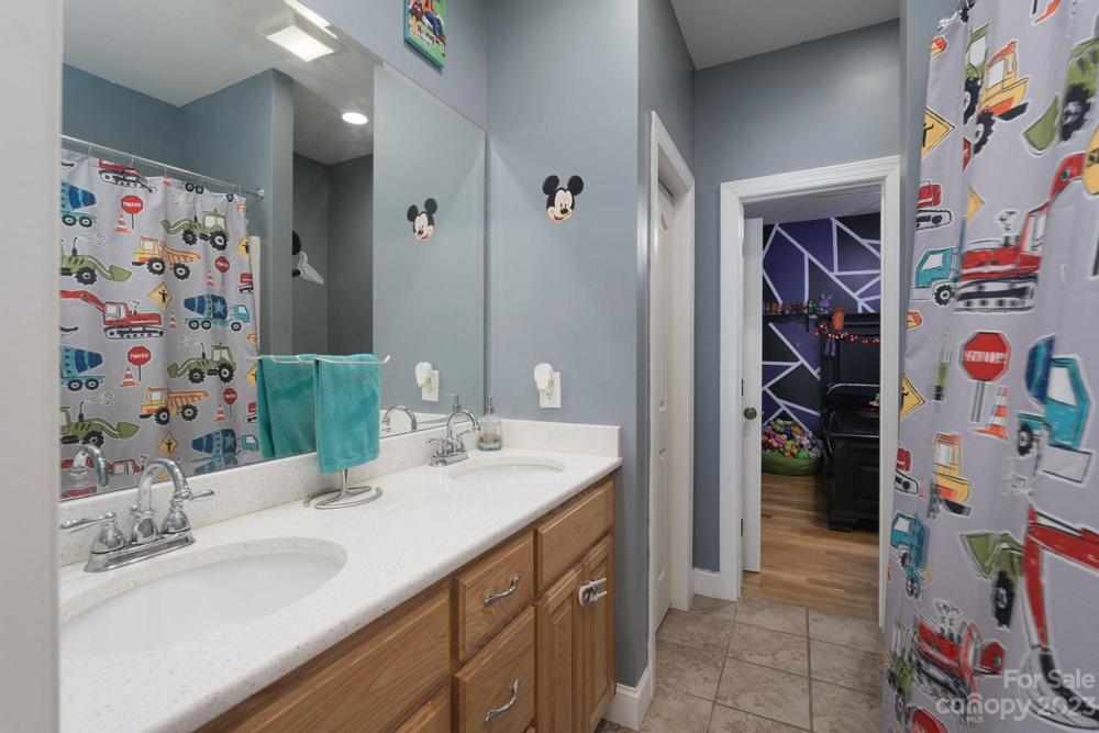 Double sinks in the kid's bathroom!