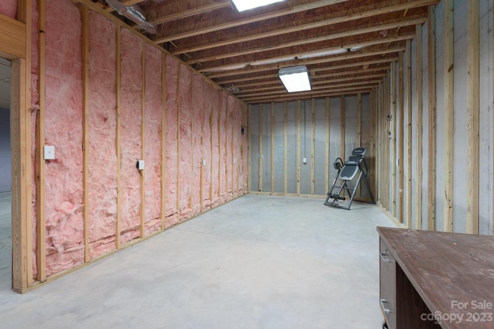 Partially finished Basement Gym