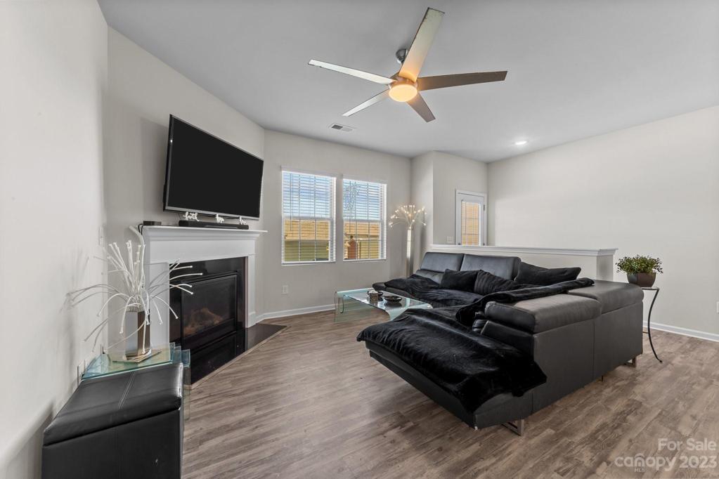 Enjoy a cozy time with your gas fireplace, or step out the backdoor to grill!