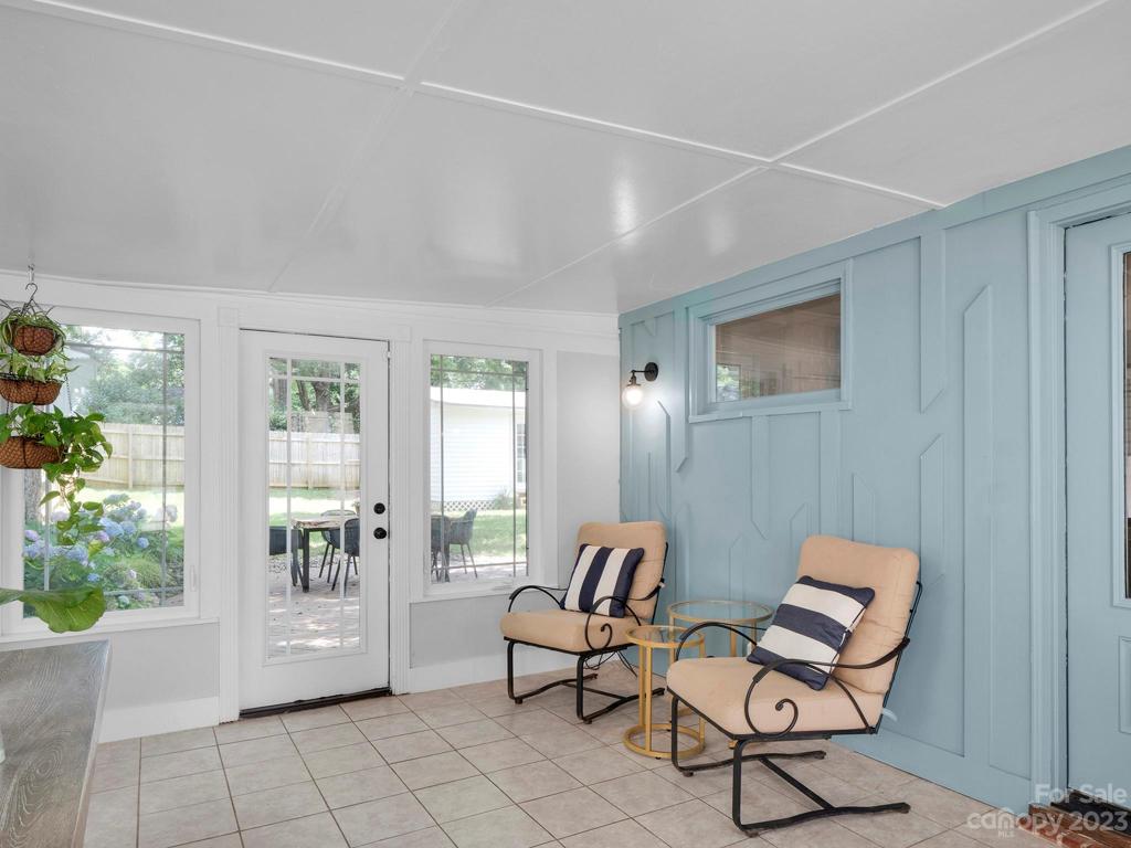 Natural light fills this sunroom