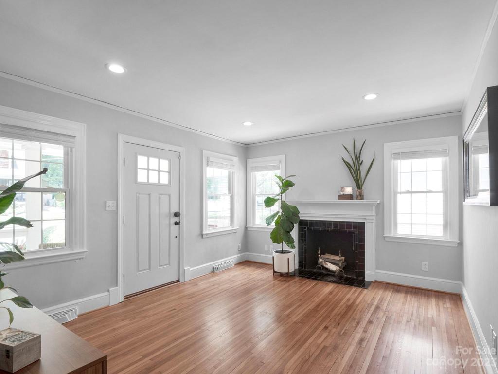Gleaming hardwood floors