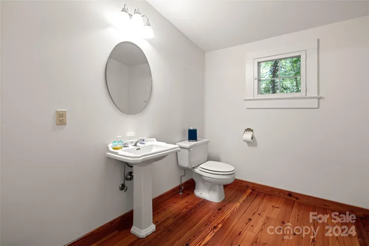 Half bath in Conference plumbed for full bath.