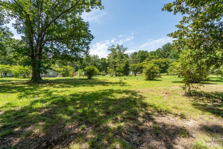 View of the side yard. There are beautiful trees and perennials on the property.