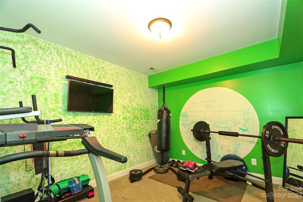 Gym/Music Room in Basement.