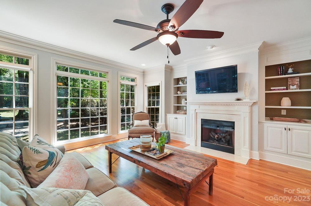 Living room with lots of windows for natural light