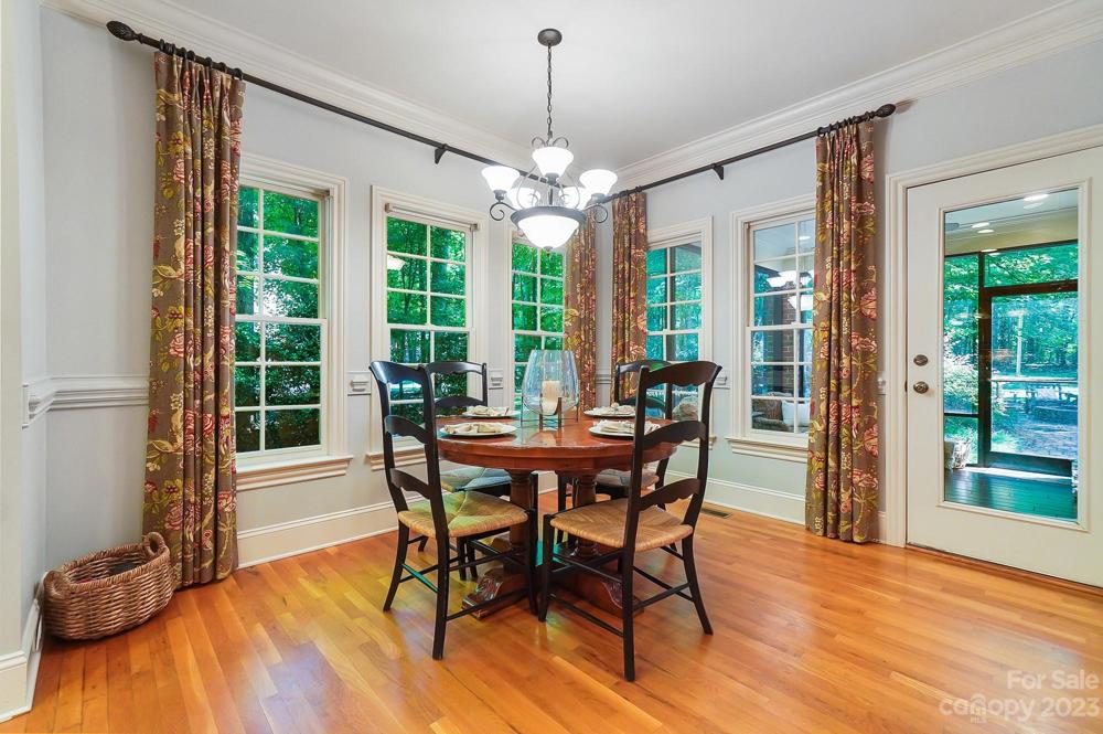 Breakfast area adjacent to the sunroom