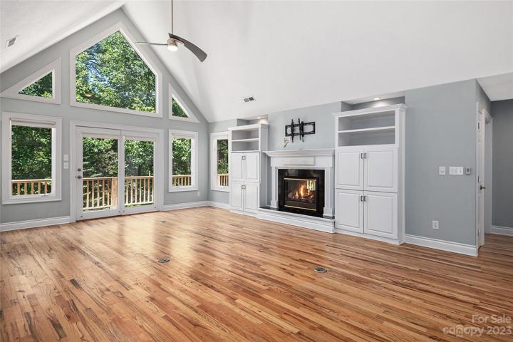 Living room with fireplace
