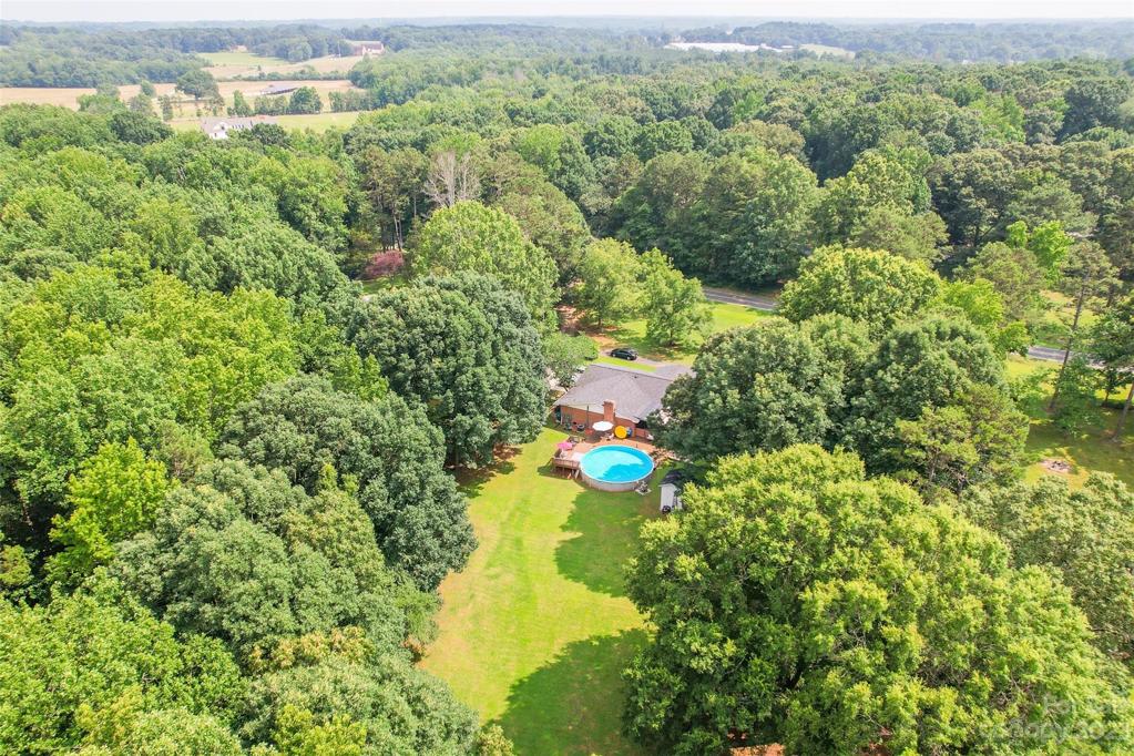 Overhead view from the back