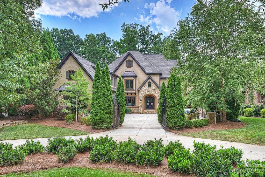 Gated front and circular driveway
