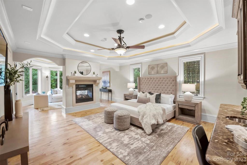 Primary bedroom on lower level