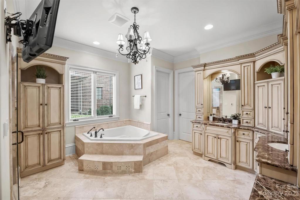 Lower level primary bath