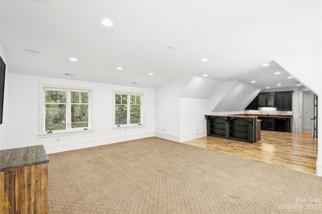 Spacious bonus room on upper level