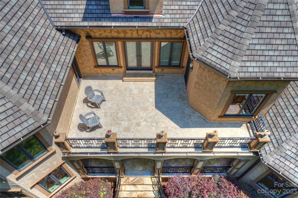 Aerial view of sun porch on upper level