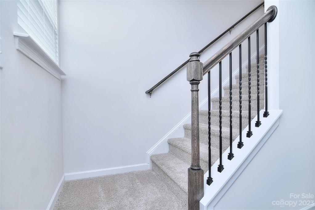 Ascend the stairs to the second floor sleeping quarters