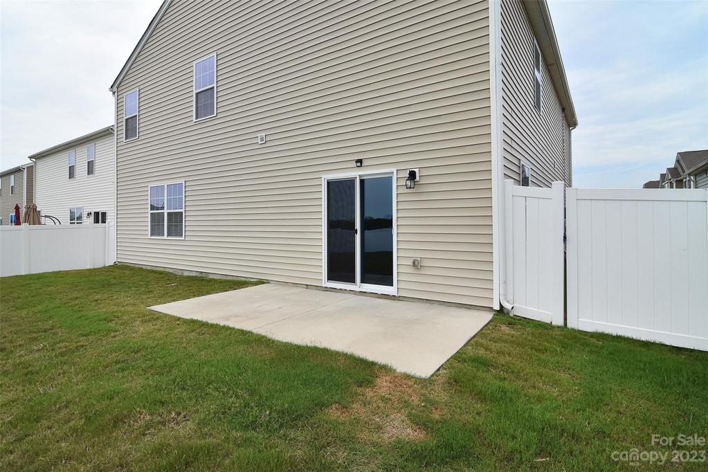 Additional view of back yard patio