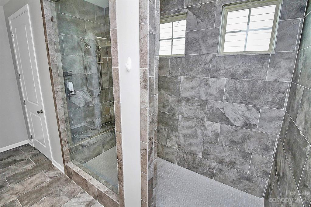 Oversized tiled shower