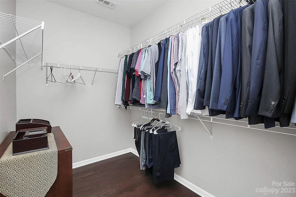 Large walk-in primary closet