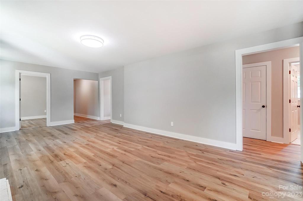 Oversized living room is sure to fit all of your furnishings.