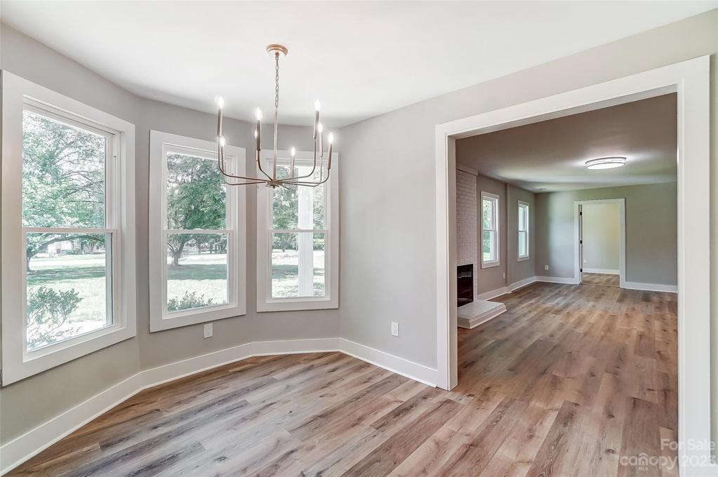 Flow from the kitchen to the dining are then into the living room to unwind.