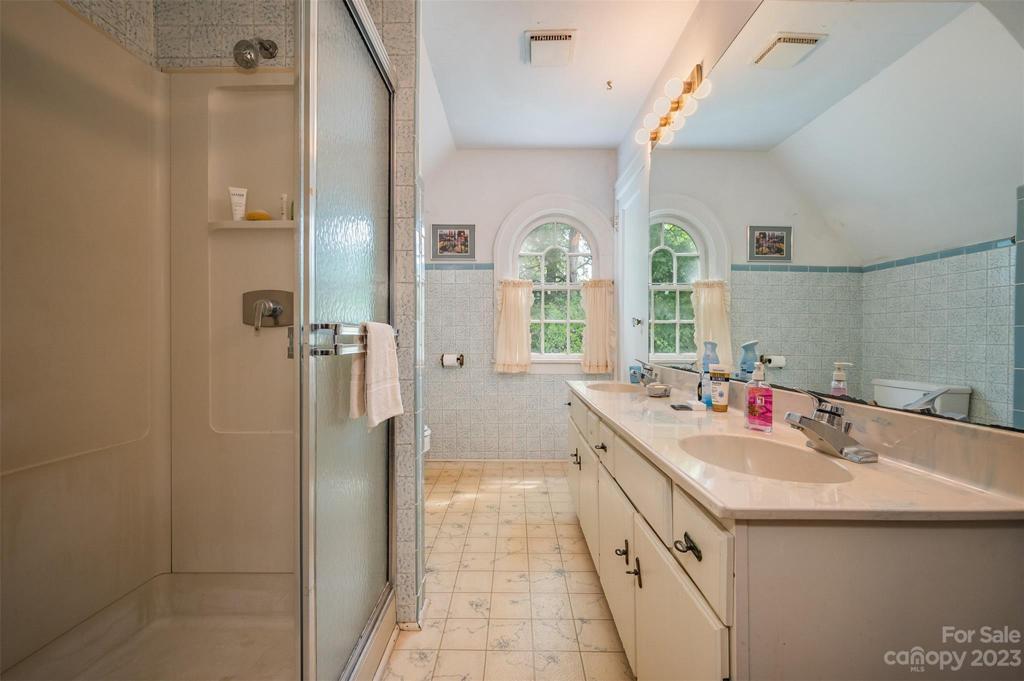 Hall Bath which has a huge storage area.