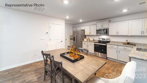 Kitchen and dining area