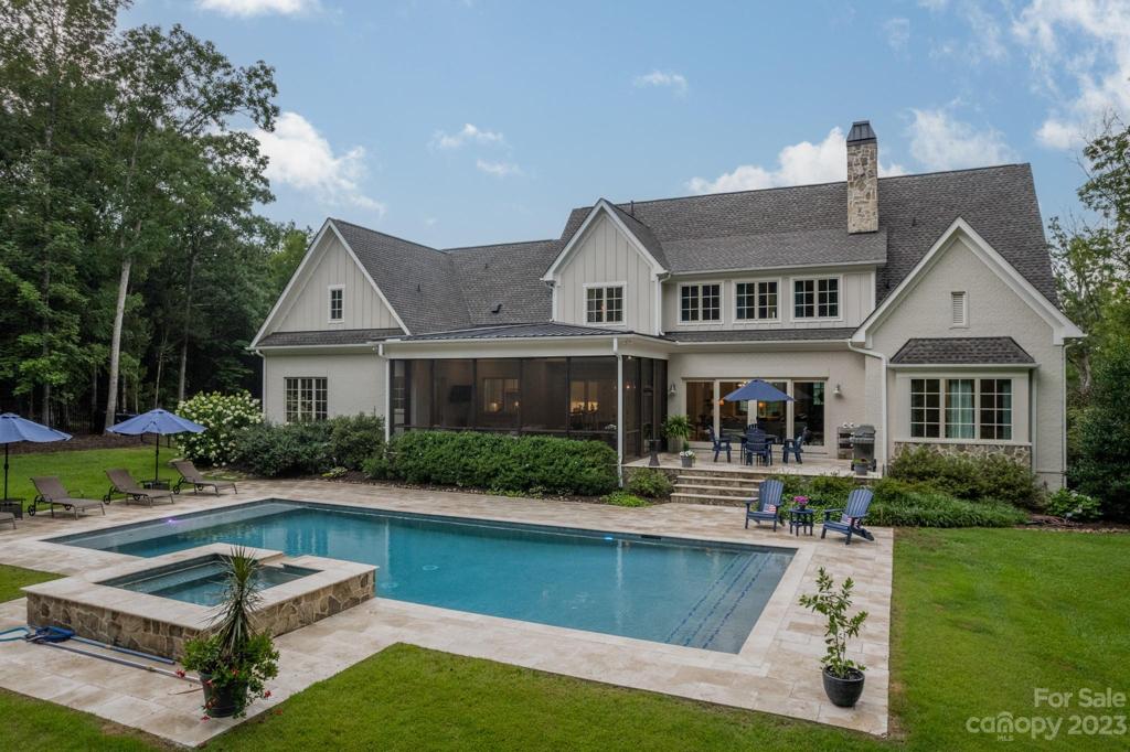 Backyard with Pool and Firepit