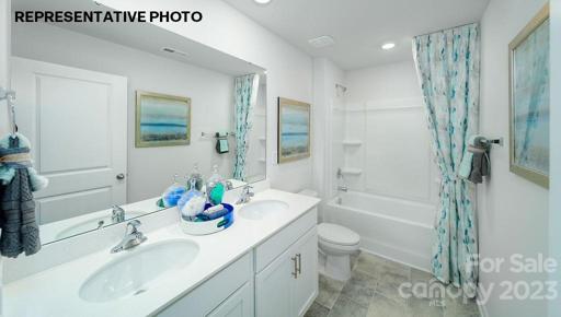 Full bathroom on upper level