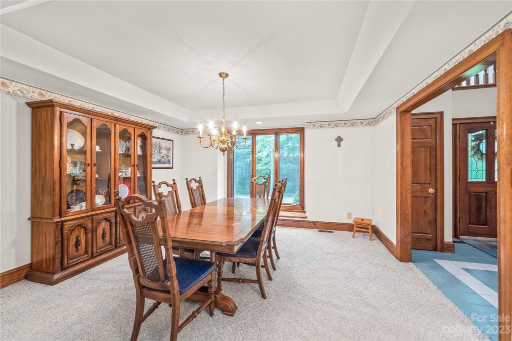 Formal dining room with Bay Window