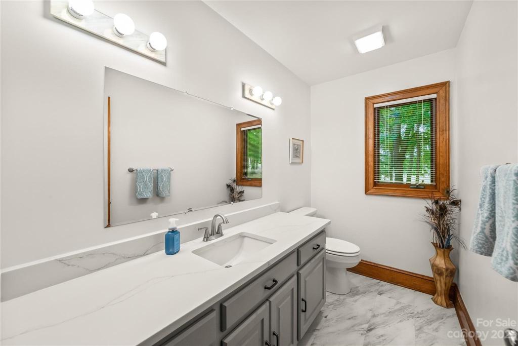 Hall half bath recently updated