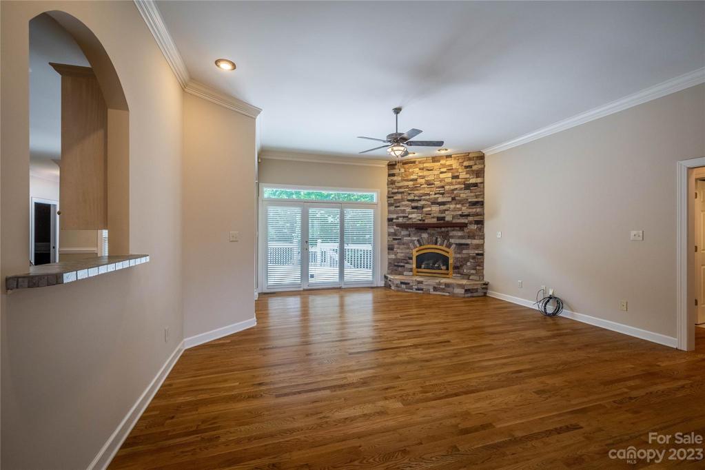 Family Room Fireplace/Deck View