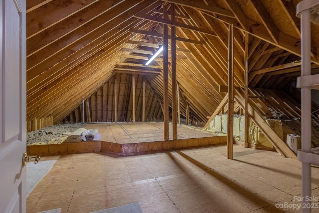 Upstairs Expansive Floored Walk- in Attic Storage