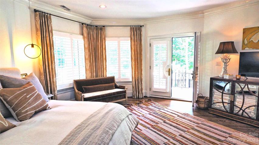 French door access to your covered private slate balcony with views of the golf course.